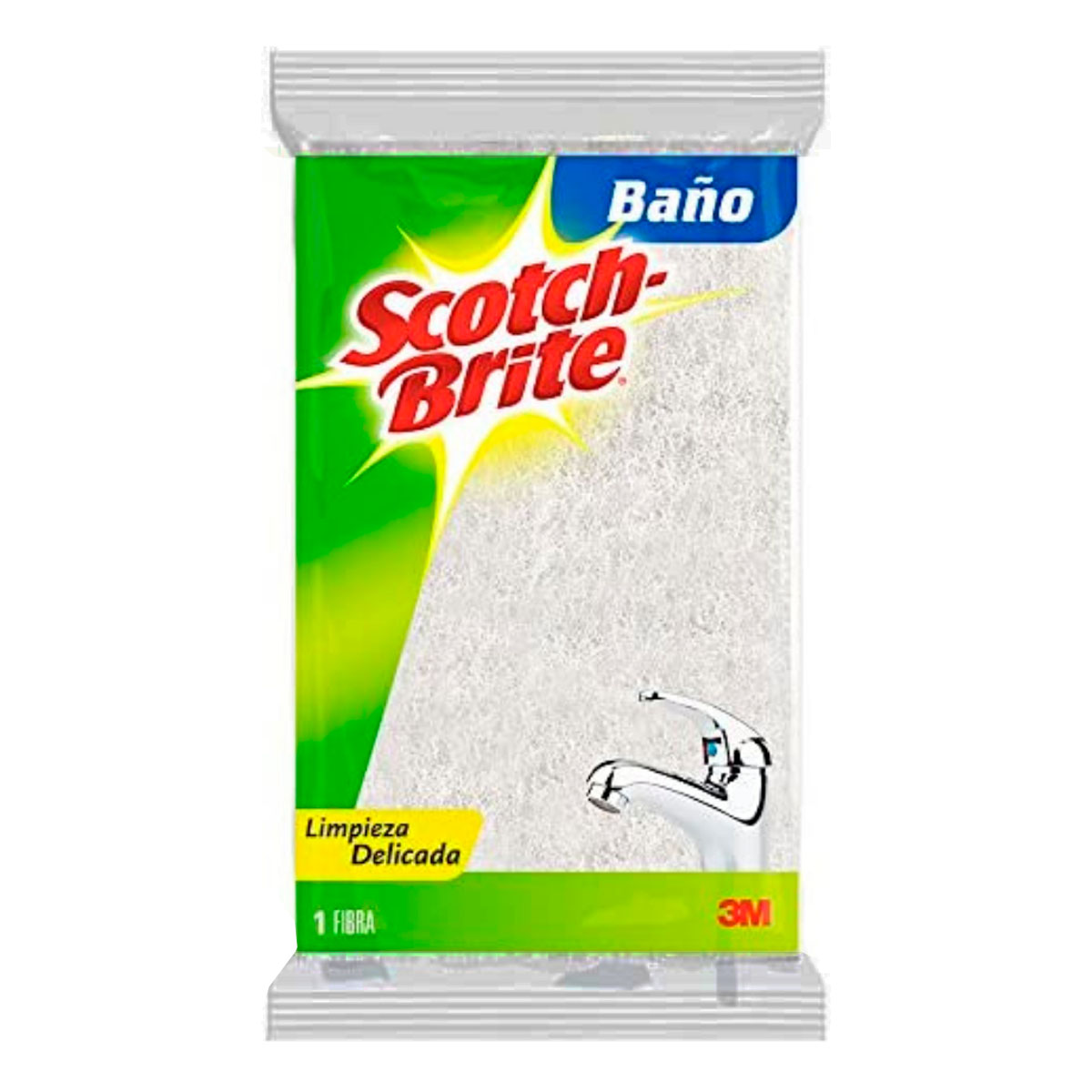 Fibra Scotch Brite Baño Y Azulejos Blanca 1 PZS