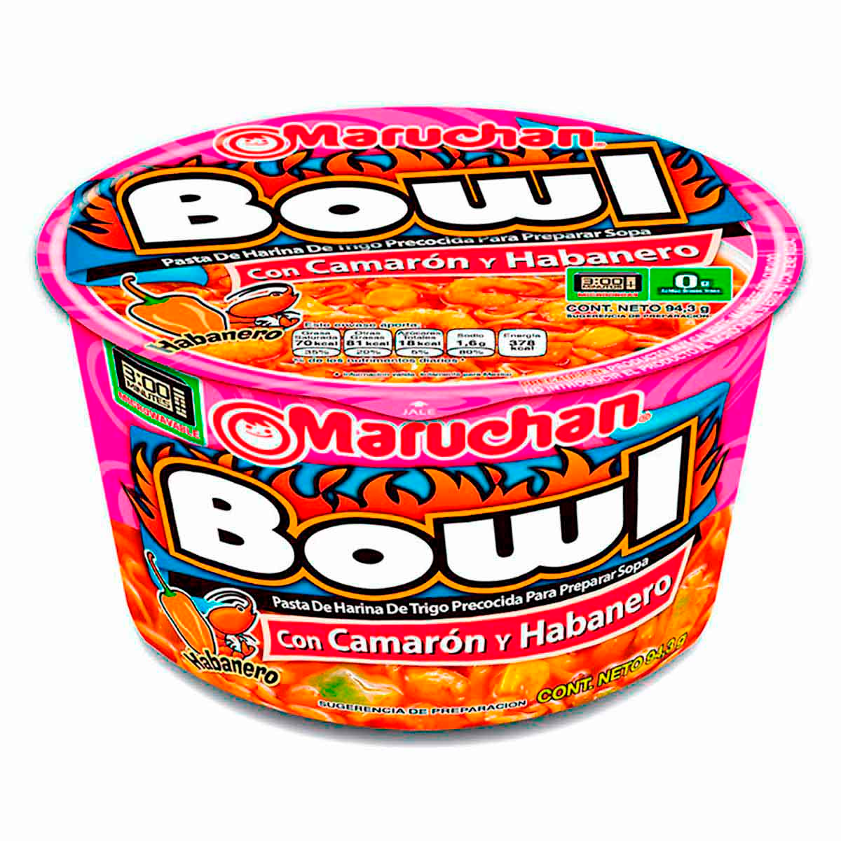 Inst Maruchan Bowl Camaron Chi Camaron Y Chile 1 PZS