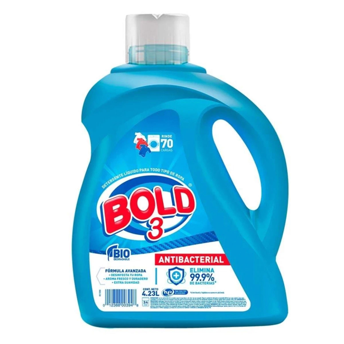 Detergente Liquido Bold 3 Antibacterial 4.23 MLL