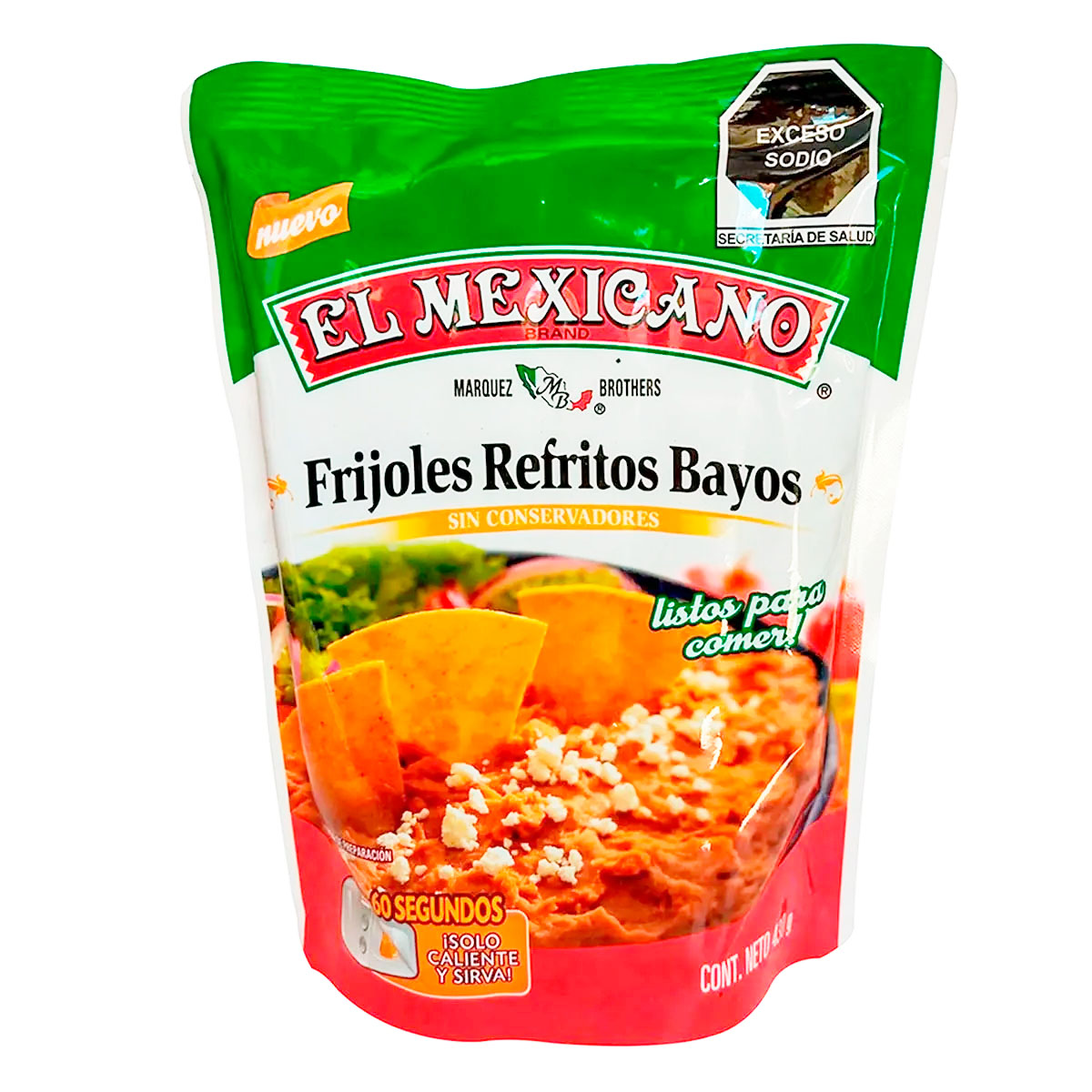 Frijol El Mexicano Claro Refritos 430 GRS