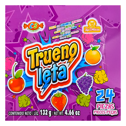 Exh Paleta Las Delicias Trueno Leta Las Delicias 24 PZS