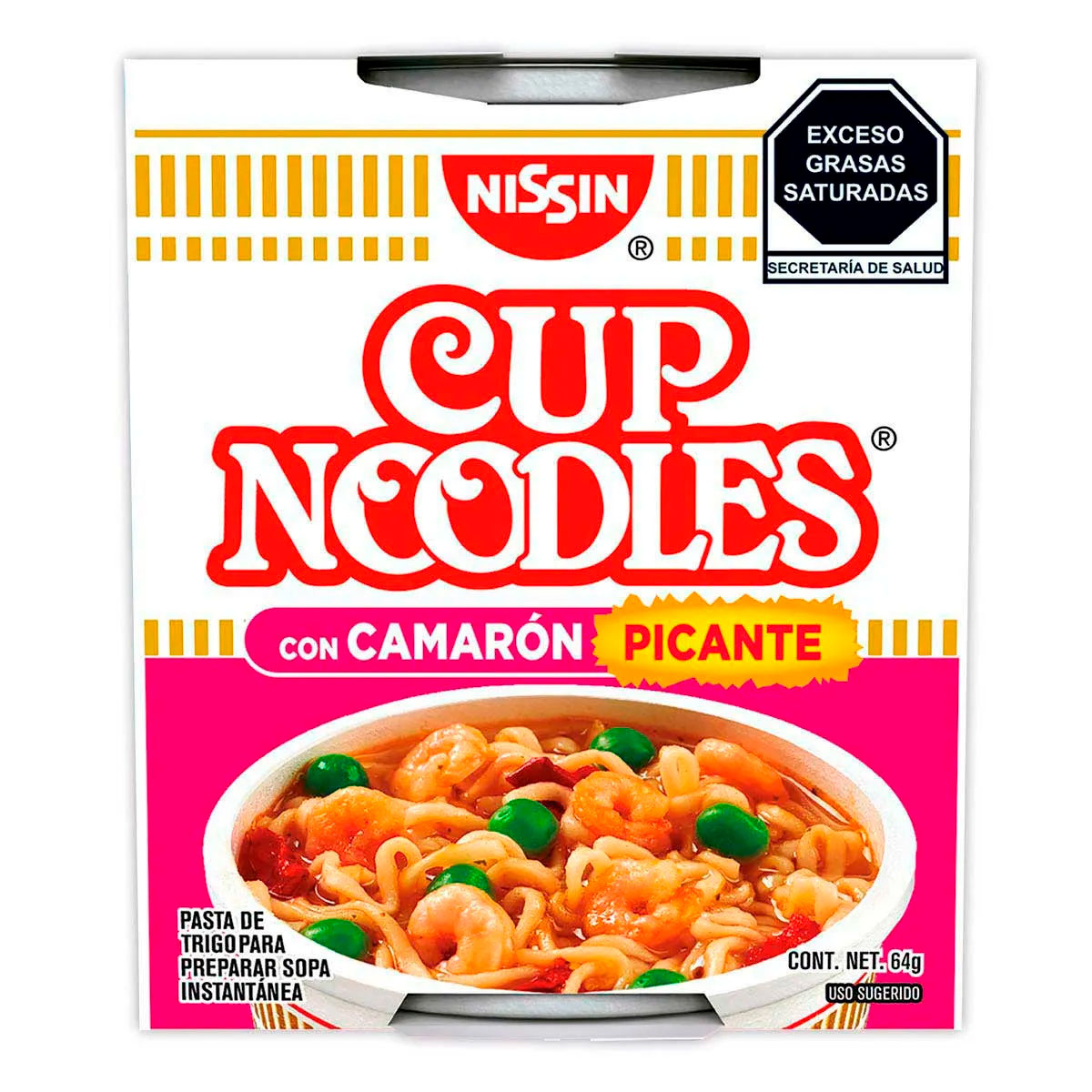 Sopa Instantánea Nissin Camarón Picante 64 GRS