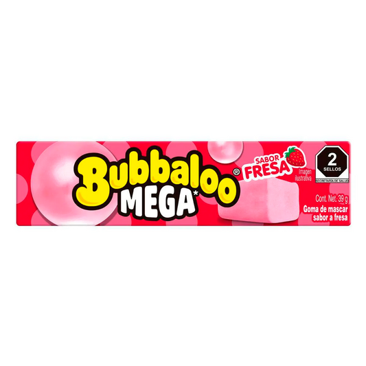 Exh Chicle Bubbaloo Mega Fresa Bubbaloo 39 GRS