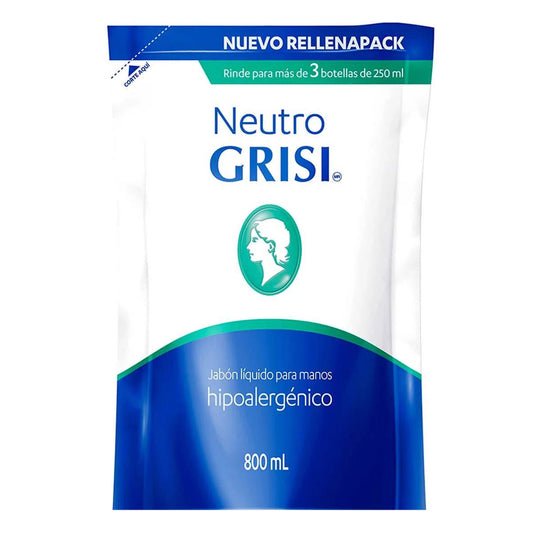 Jabon Liquido Grisi Neutro Corporal Rellena Pack 800 MLL