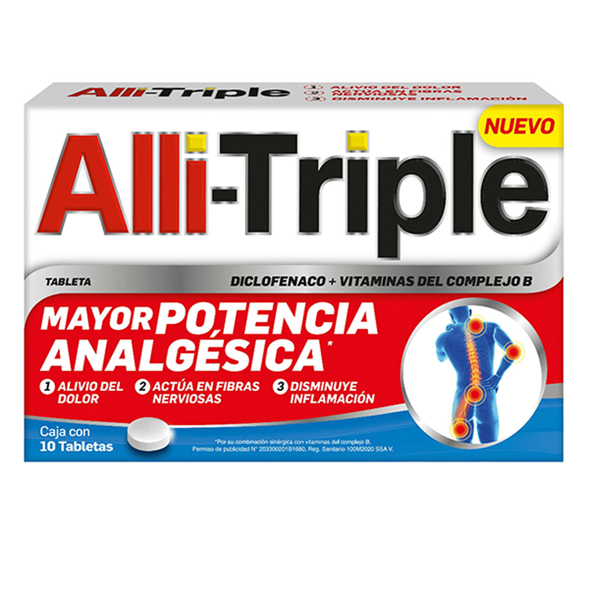 Medicamento Alli-Triple Tab 10 PZS