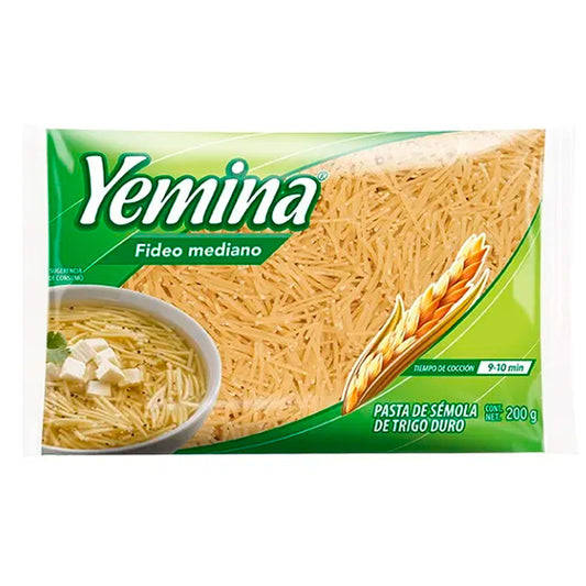 Sopa Yemina Fideo Mediano 200 GRS