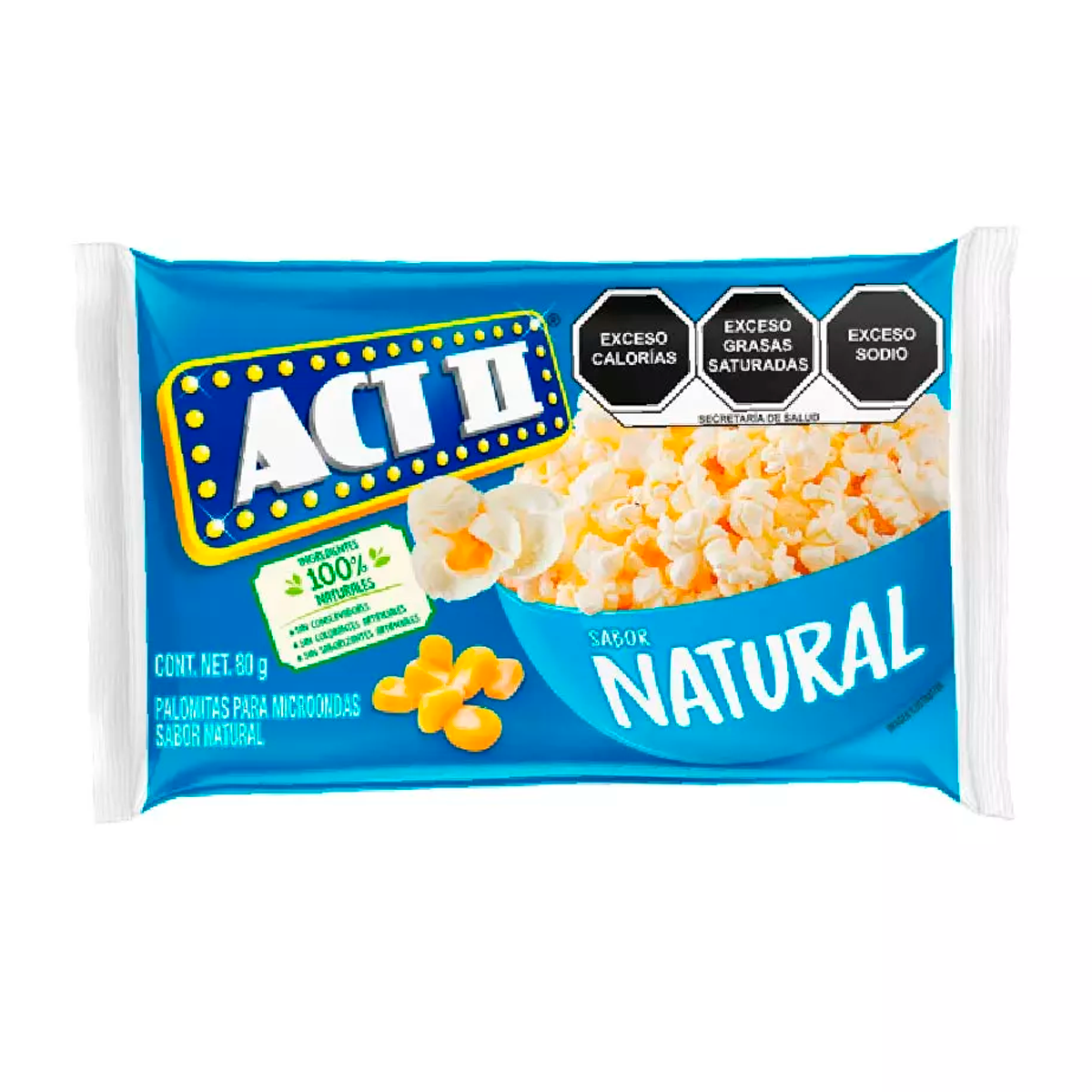 Botana Maiz Act Ii Natural 80 GRS