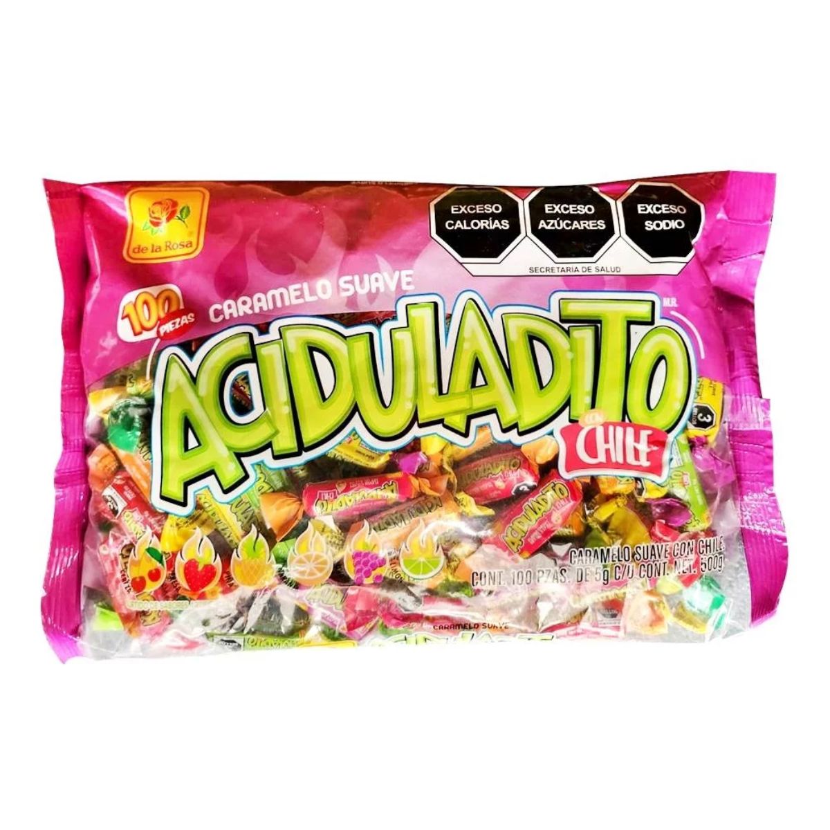 PALETA DE LA ROSA ACIDULADITO SURTIDO 40 PZS