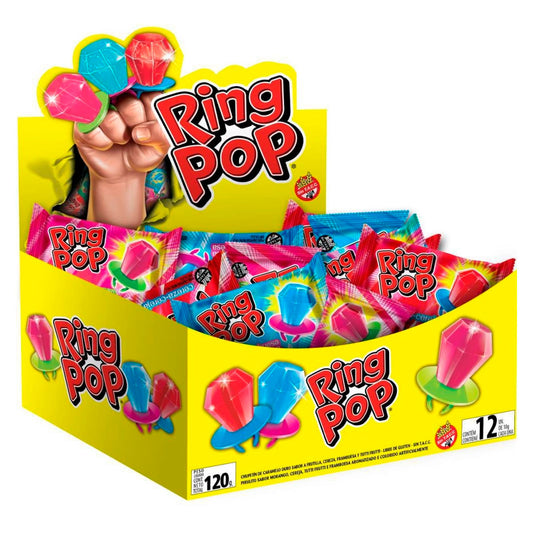 Exh Dul Ring Pop Surtido De 12 Pzs. 14 GRS