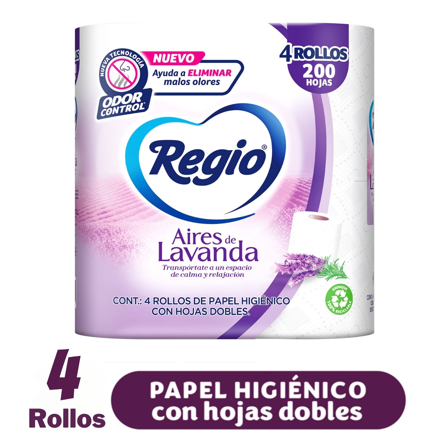 Regio Papel Higiénico Aires de Lavanda 4 rollos