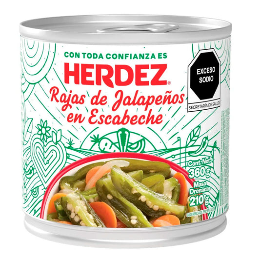 Chiles Herdez Jalapeños Rajas En Escabeche 360 GRS