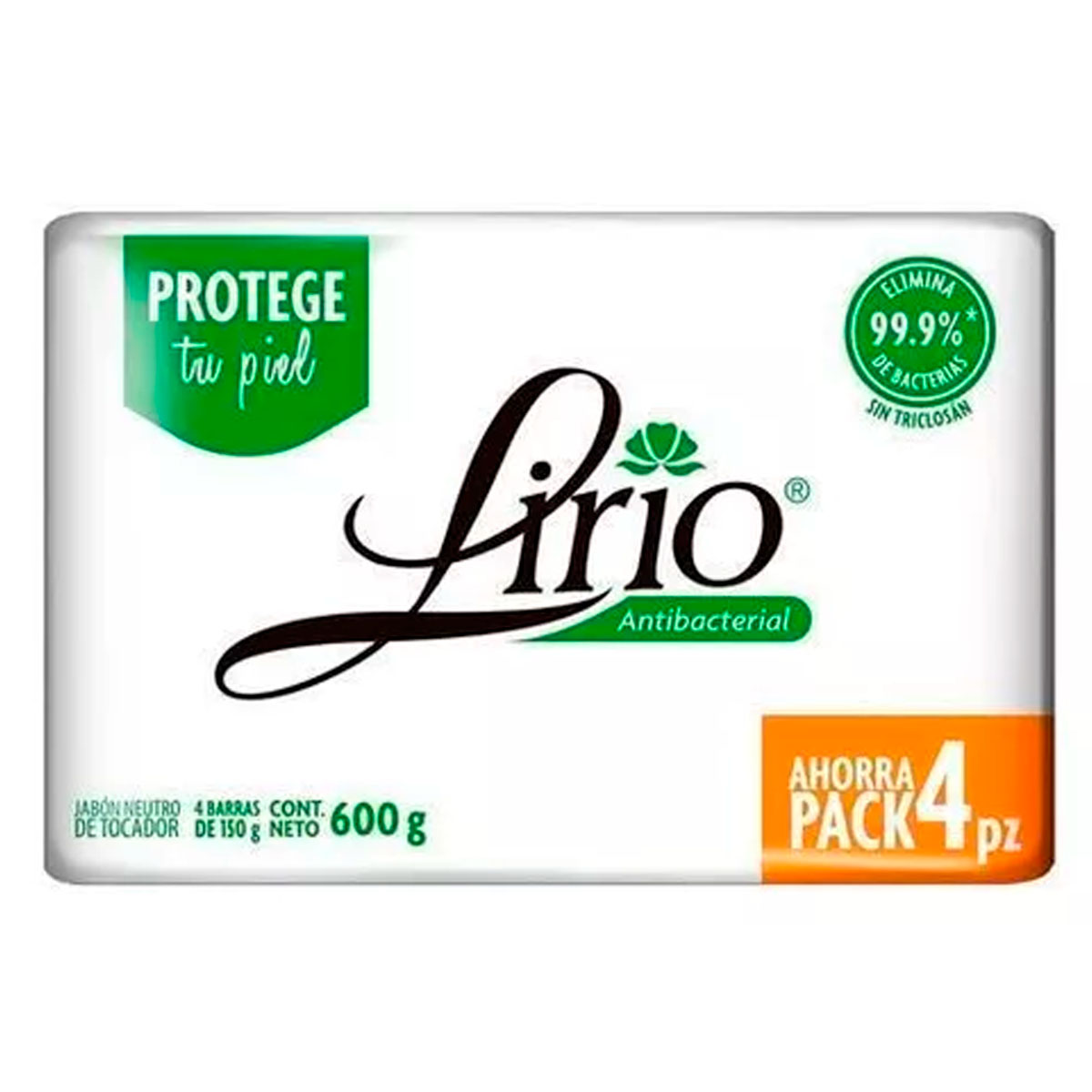 Jabón De Tocador Lirio Coco Antibacterial 150 GRS