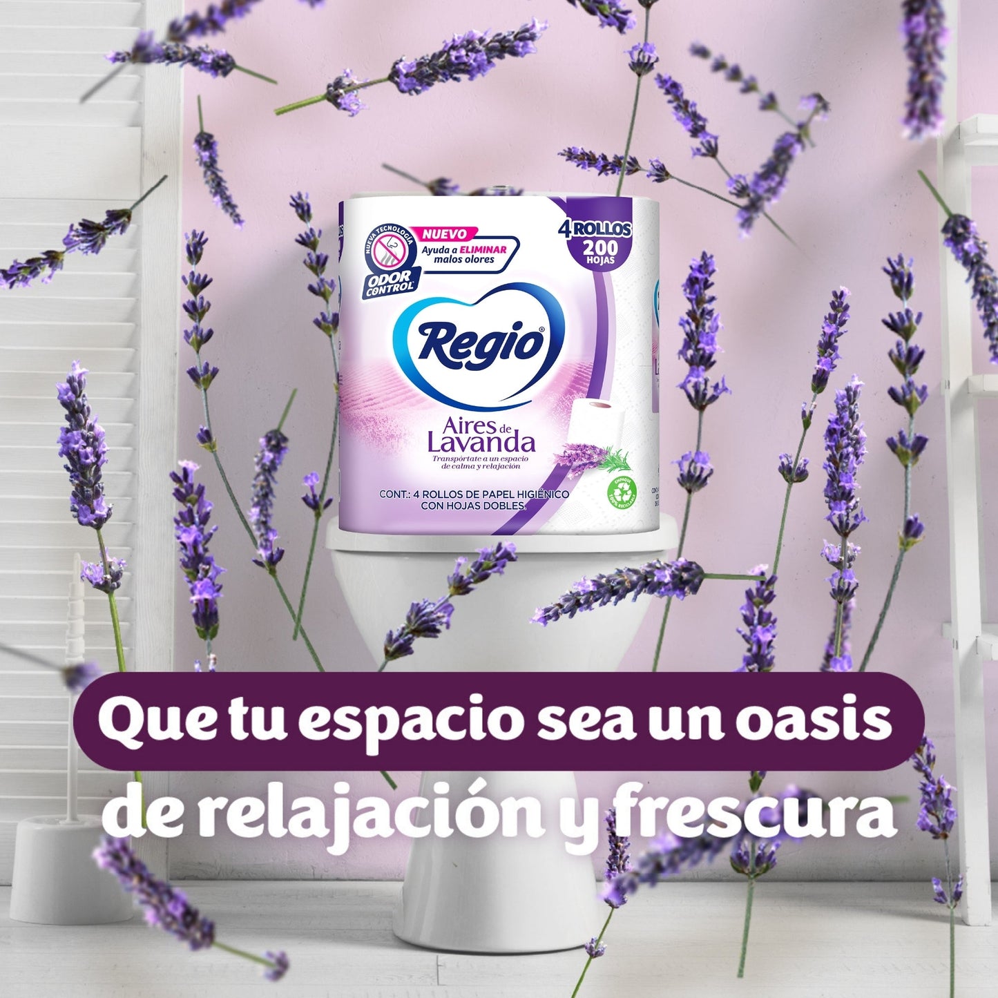 Regio Papel Higiénico Aires de Lavanda 4 rollos