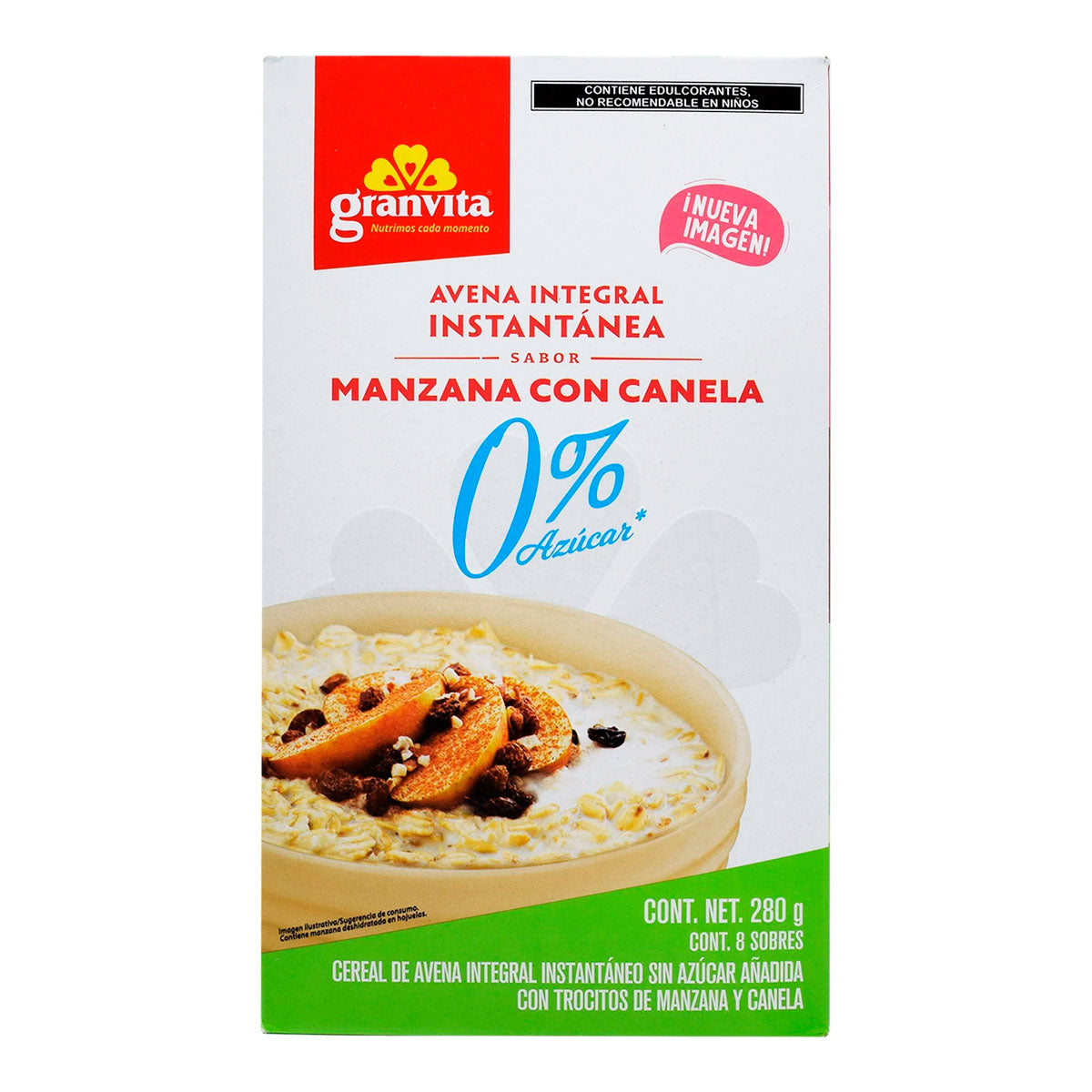 Exh Avena Granvita Manzana 0 Azucar 35 GRS