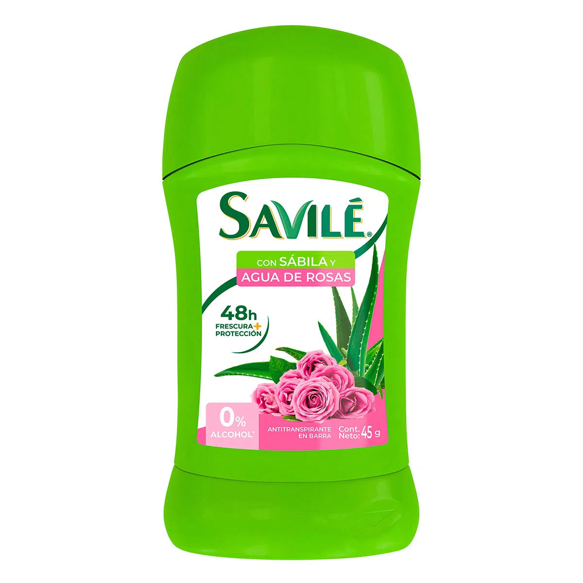 Desodorante Savilé Agua De Rosas En Barra Para Mujer 45 GRS