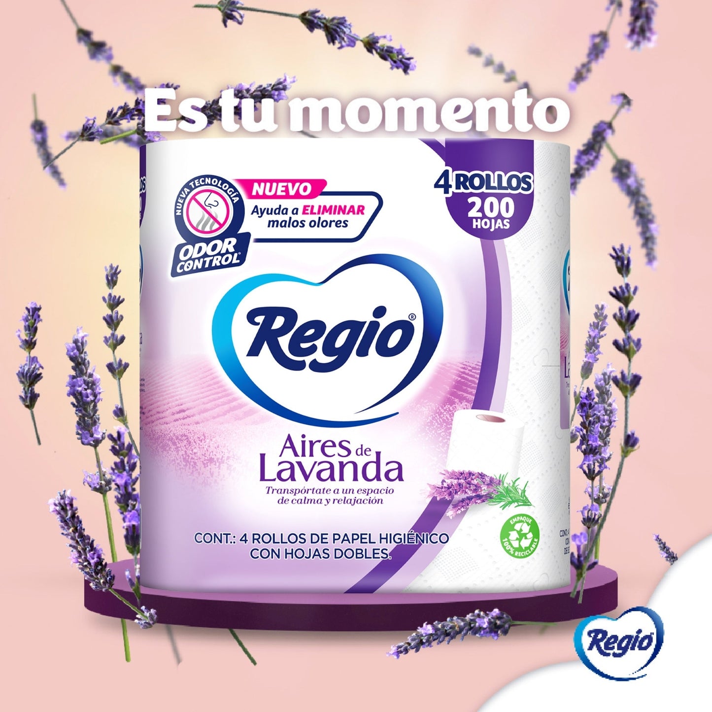 Regio Papel Higiénico Aires de Lavanda 4 rollos