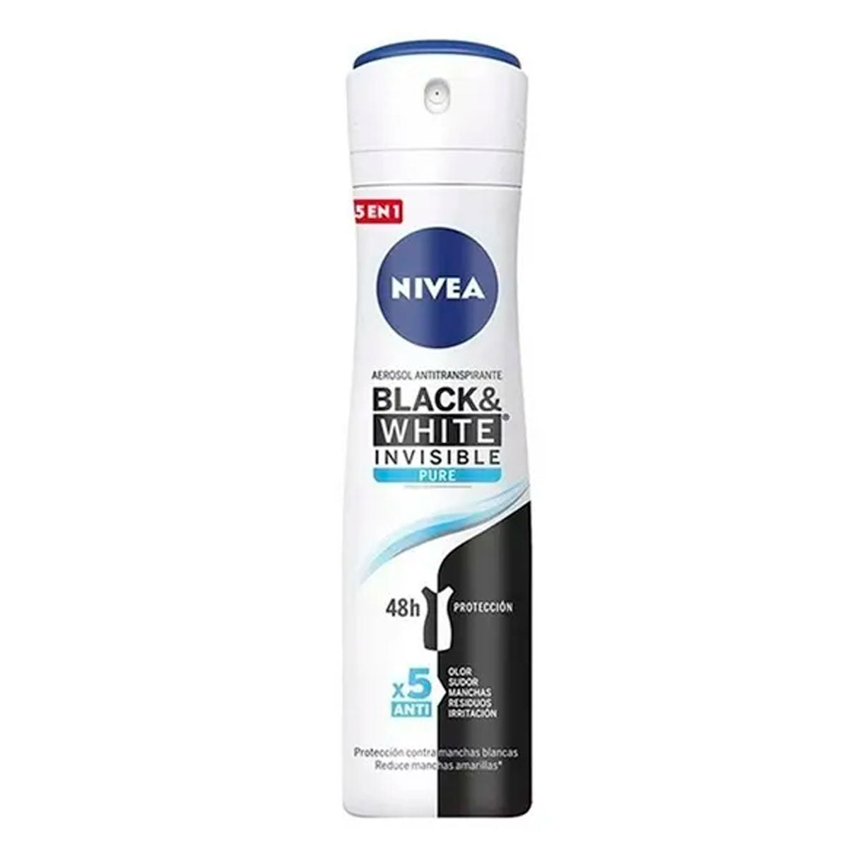 Desodorante Nivea Invisible Black&White Pure Antitranspirante 150 MLL