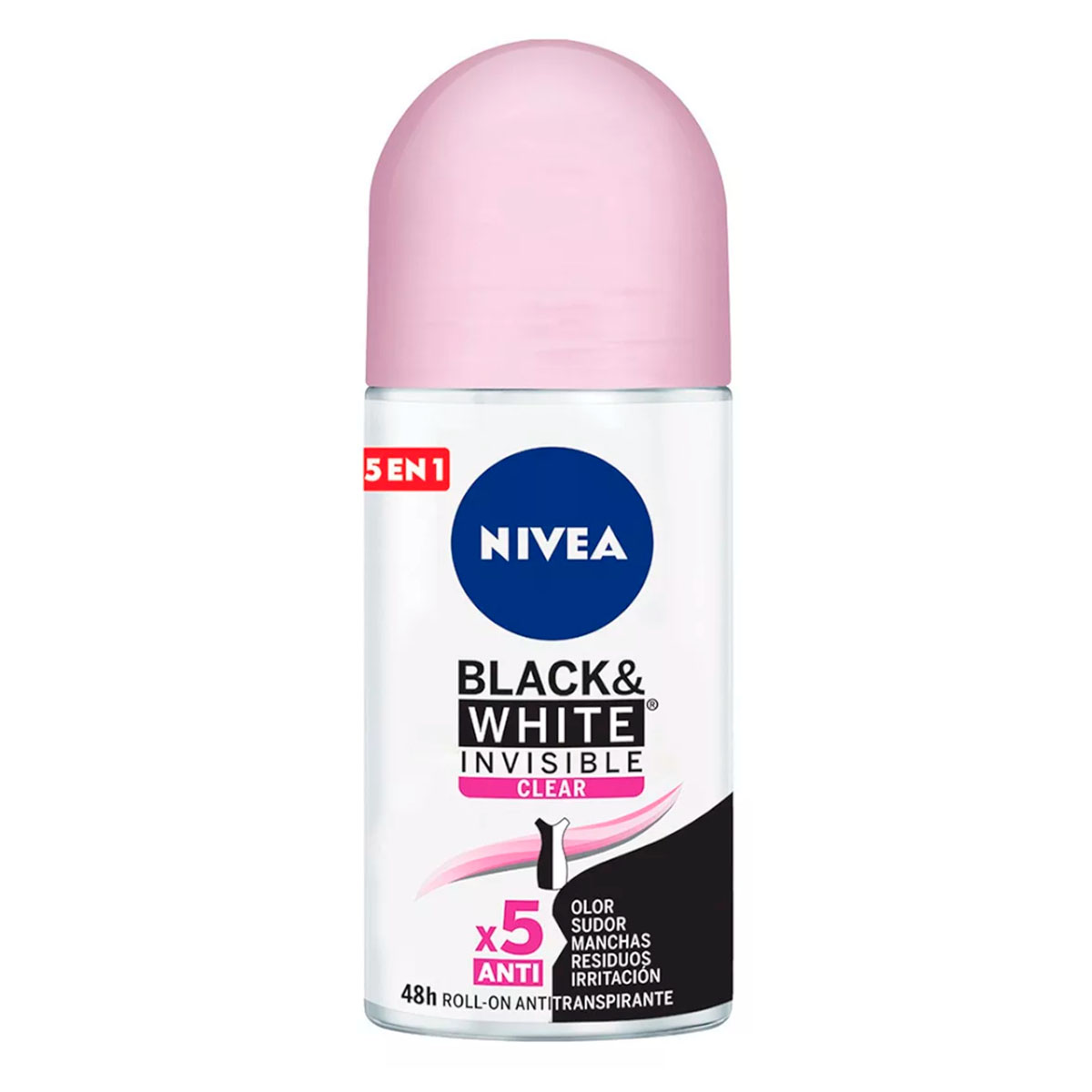 Desodorante Nivea Invisible Rol Black&White Clear Mujer 50 MLL