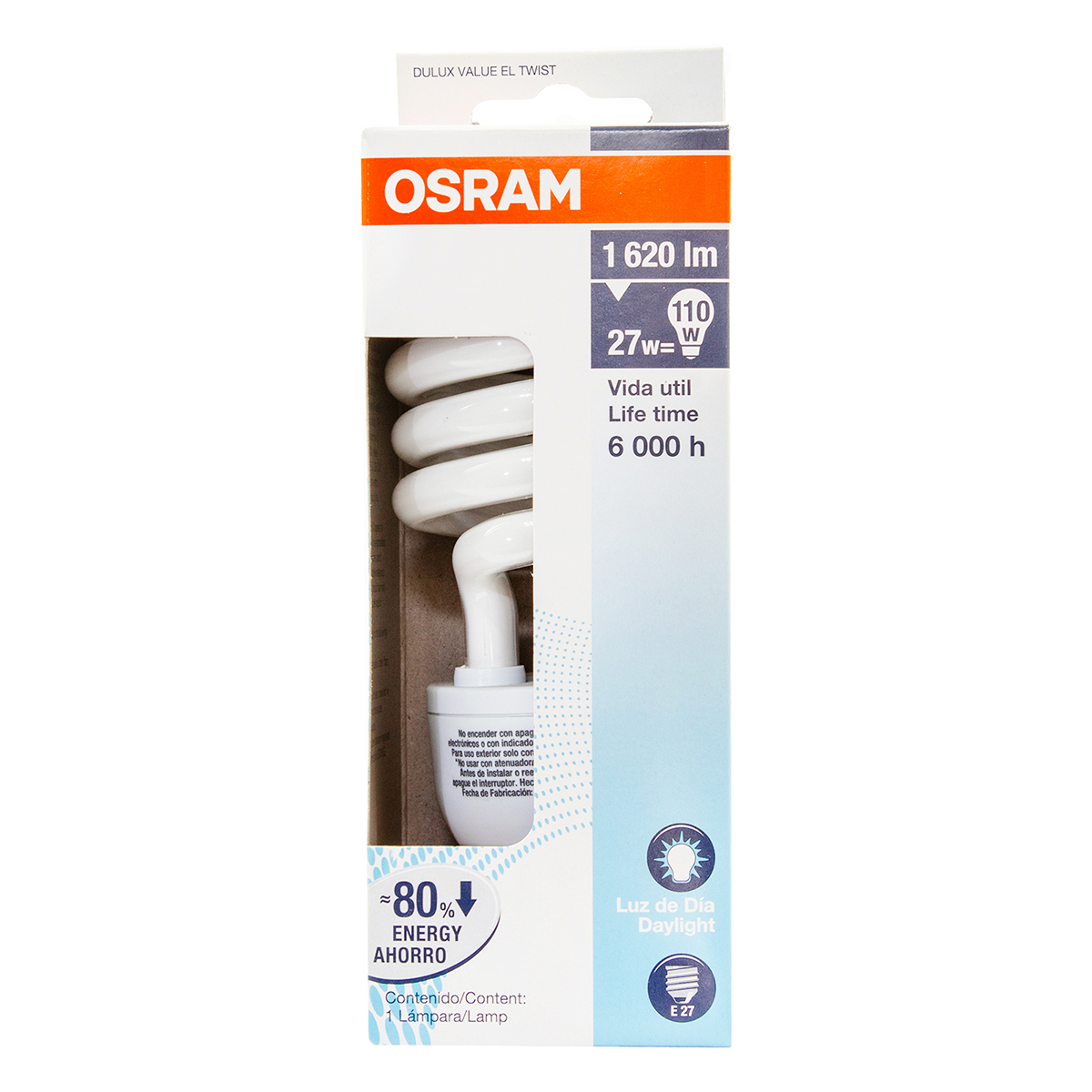 Foco Osram Espiral Luz Blanca 1 PZS