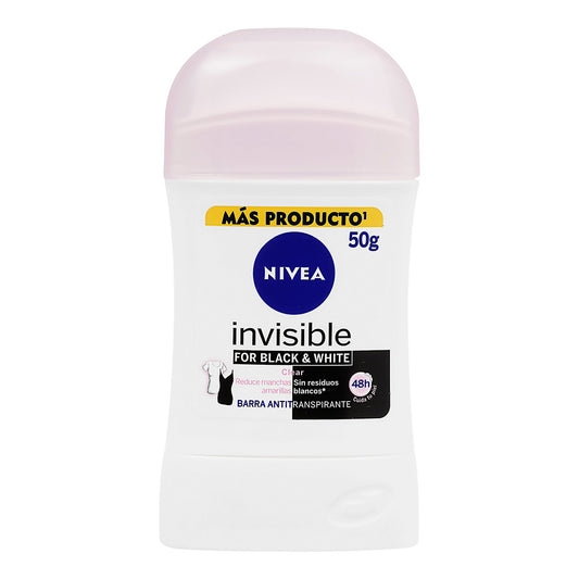 Desodorante Nivea Invisible Stick Black&White Mujer 50 GRS