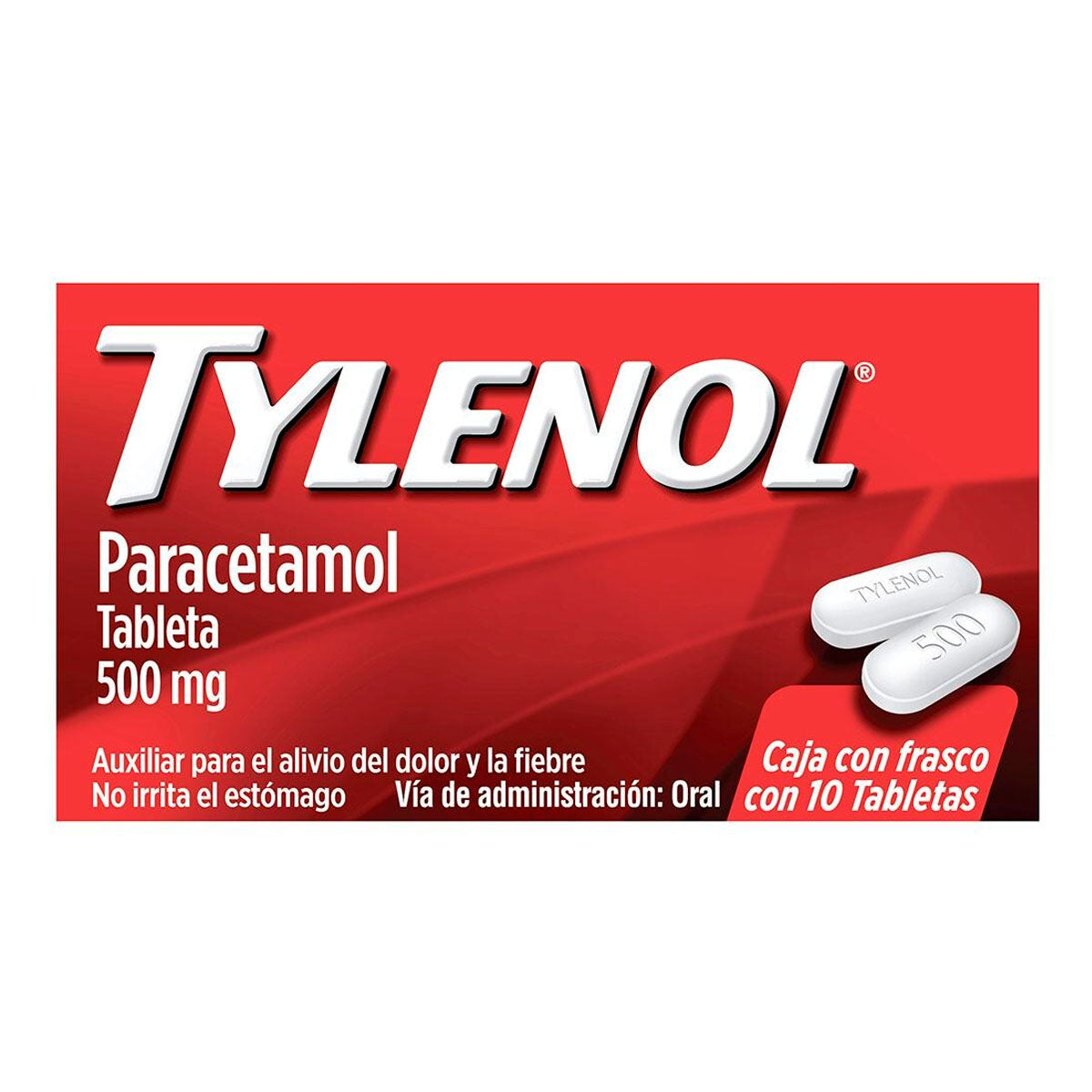 Medicamento Tylenol Tabletas 500Mg 10 PZS