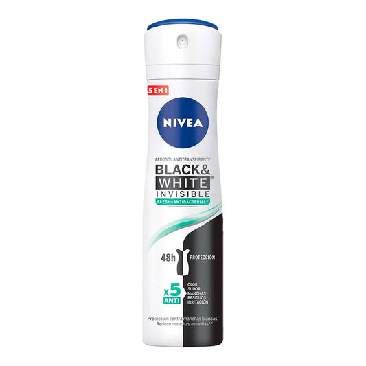 Desodorante Nivea Spray Women Black & White Fresh Mujer Aerosol 150 MLL