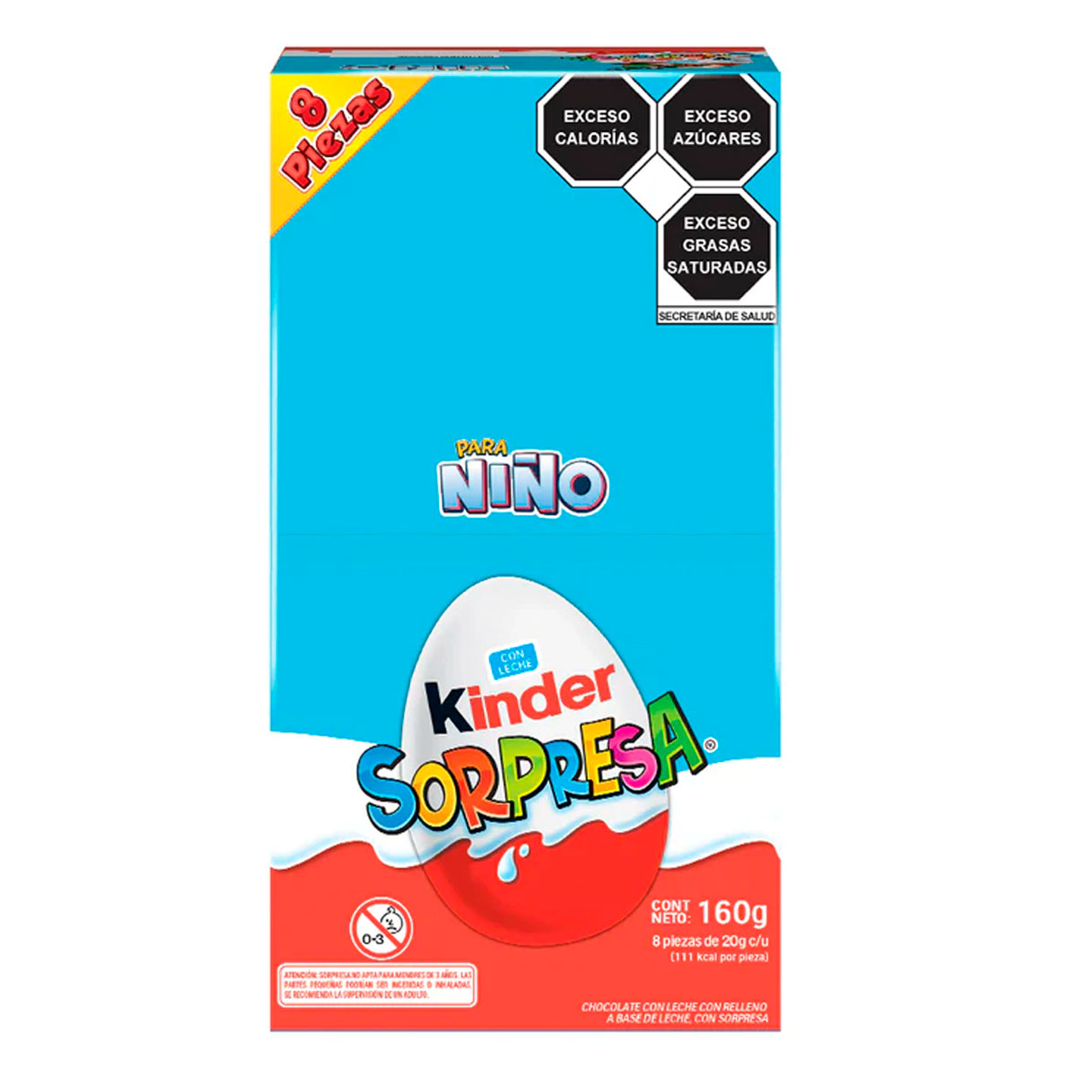 CHOCOLATE KINDER SORPRESA VEHICULOS 8 PZS