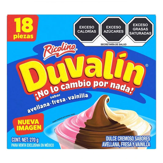 Dulces Ricolino Duvalin Tricolor 10 GRS