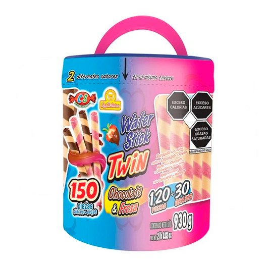 Dulce Exh Dul Las Delicias Wafer Choco/Fresa +30 Pz Las Delicias Choco/Fresa 150 PZS