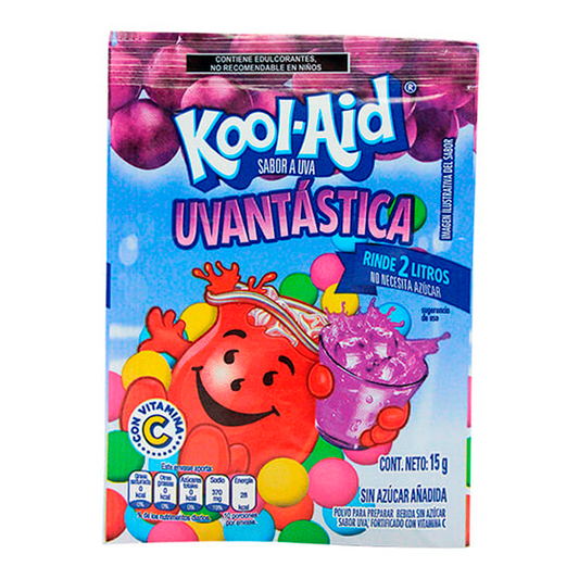 Bebida En Polvo Kool Aid Uvantastica 15 GRS