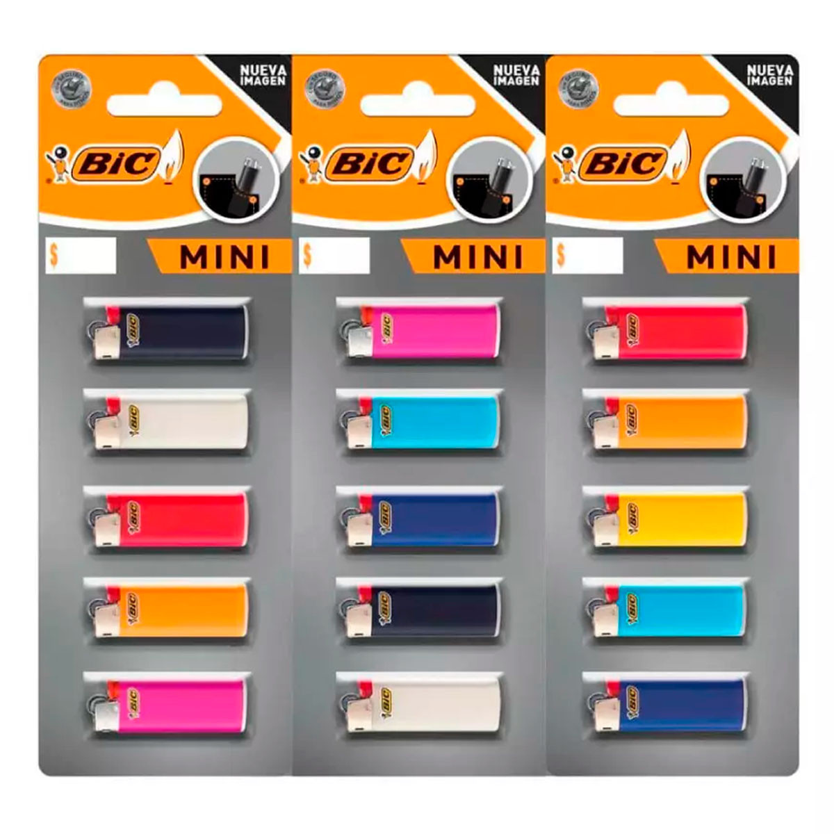 Exhibidor Encendedores Bic Mini 15 PZS – Basicos