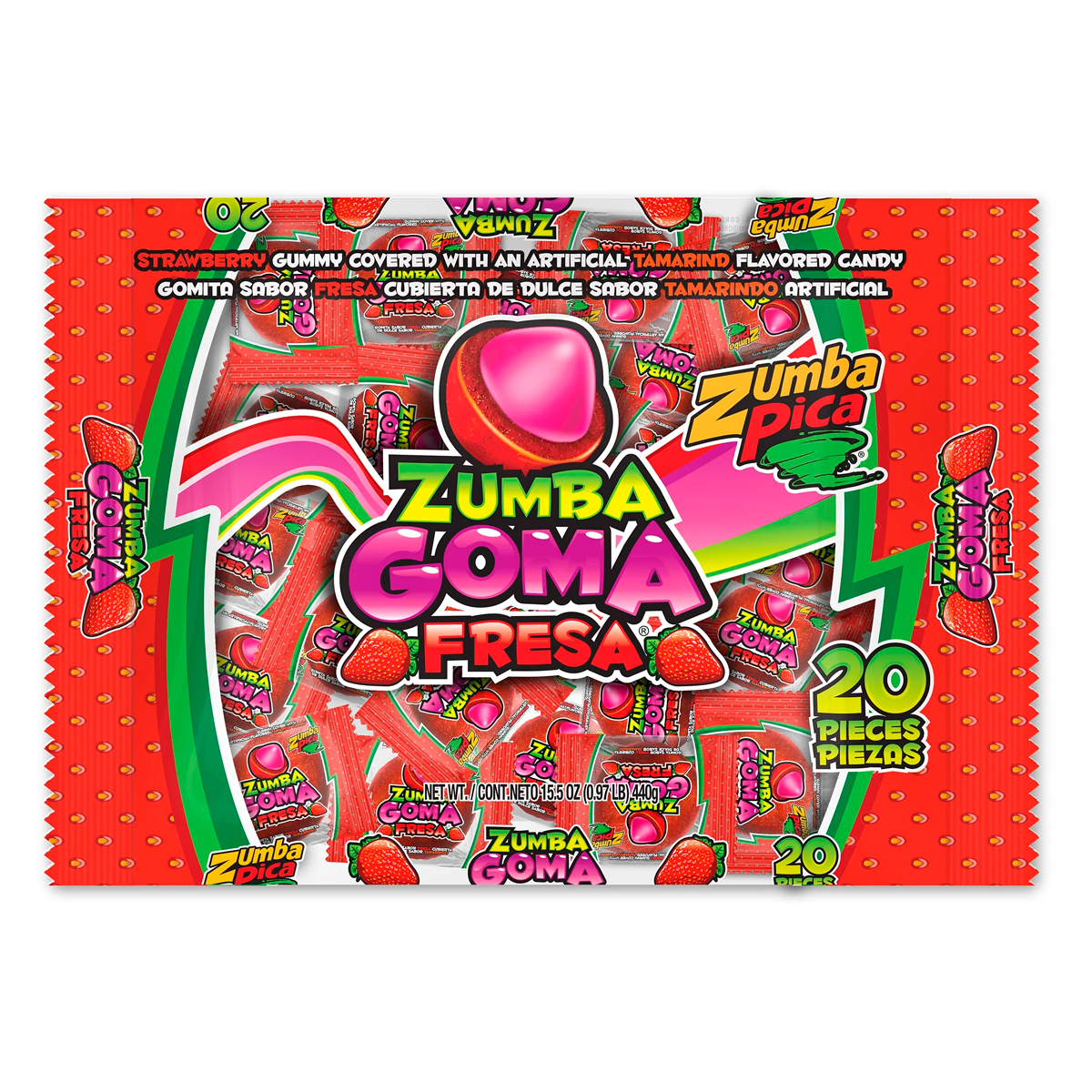 Exh Dul Zumba Gomita Mix Fresa Zumba  Fresa 20 PZS