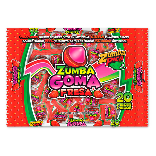 Exh Dul Zumba Gomita Mix Fresa Zumba  Fresa 20 PZS
