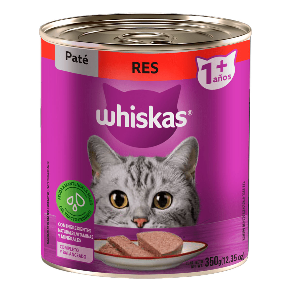 Whiskas Paté De Res 350 GRS