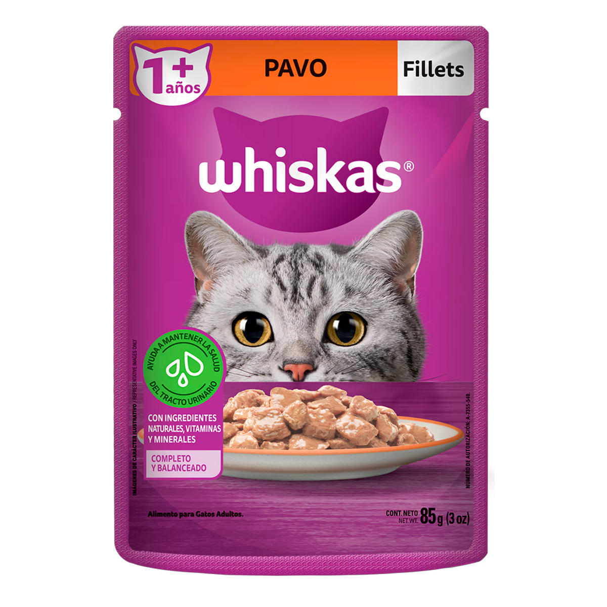 Sobres Whiskas Trozos Pavo 85 GRS