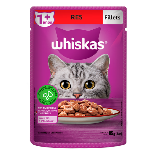 Sobres Whiskas Trozos Res 85 GRS