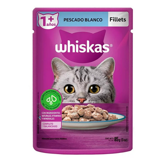 Sobres Whiskas Trozos Pescado Blanco 85 GRS