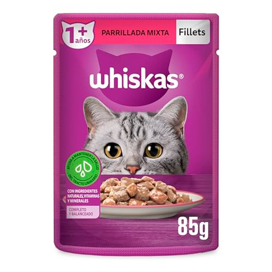 Sobres Whiskas Trozos Parrillada Mixta 85 GRS