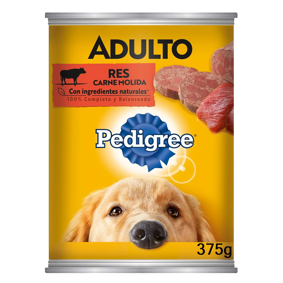 Lata Pedigree Adulto Carne Molida De Res 375 GRS