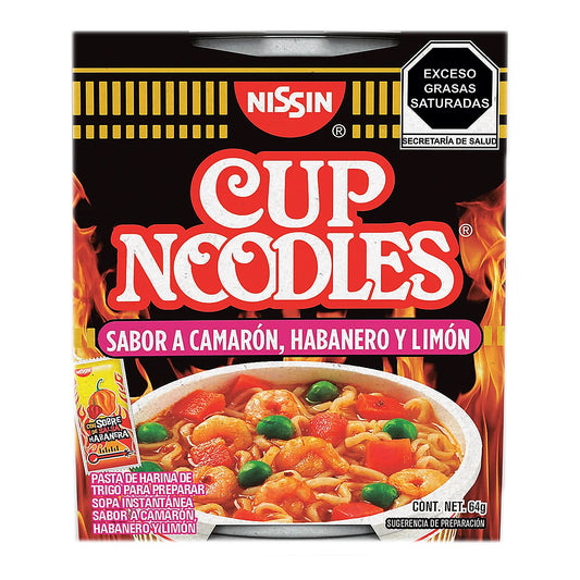 Sopa Instantánea Nissin Camarón Habanero 64 GRS