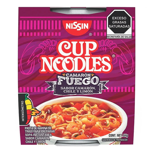 sopa instantanea Nissin Camaron Fuego 64 GRS