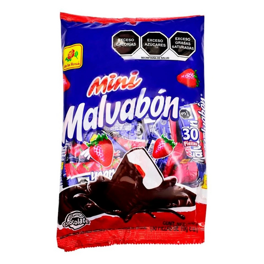Chocolate Mini Malvabon Fresa La Rosa Con 30 PZS