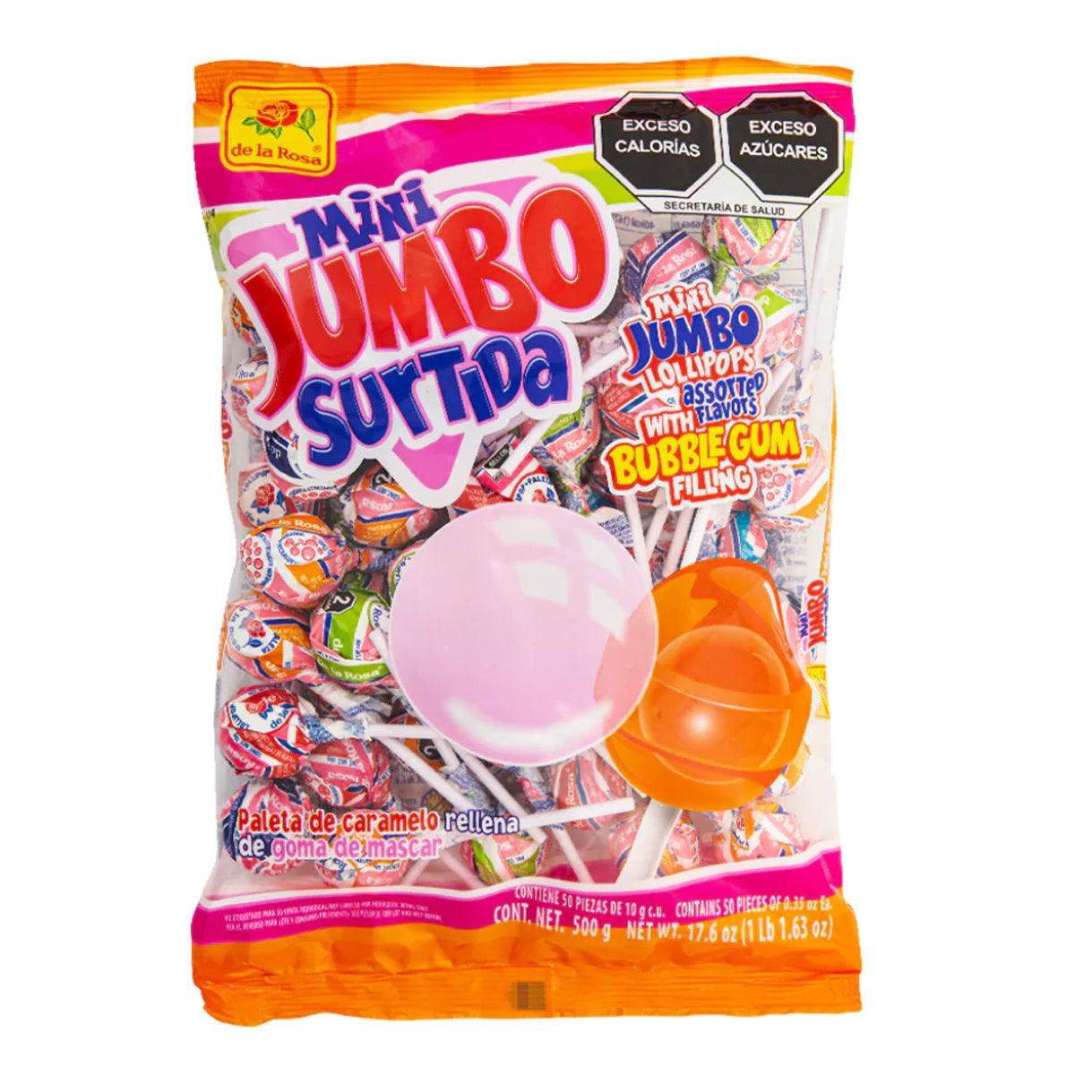 Paleta La Rosa Jumbo Surtido Mini 50 PZS