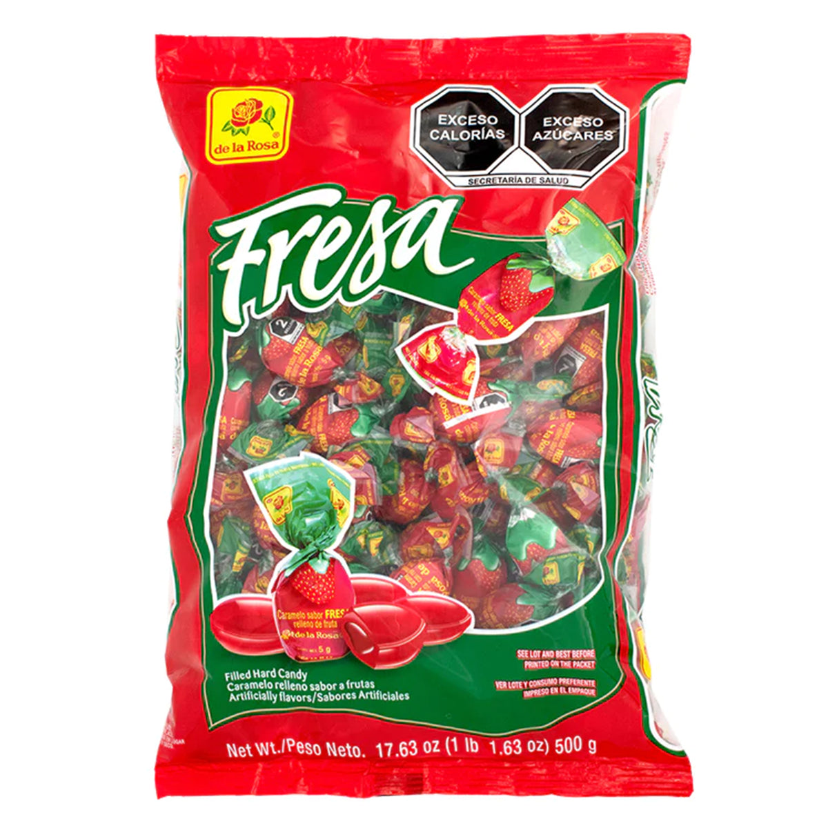 Caramelo De La Rosa Relleno De Fresa 500 PZS