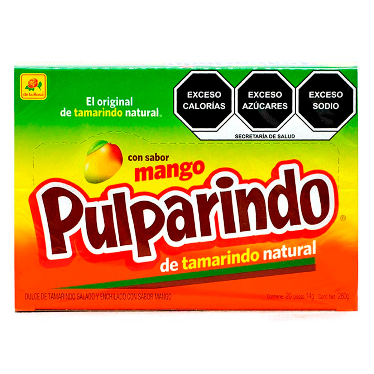 Dulce De La Rosa Pulparindo Mango 20 PZS