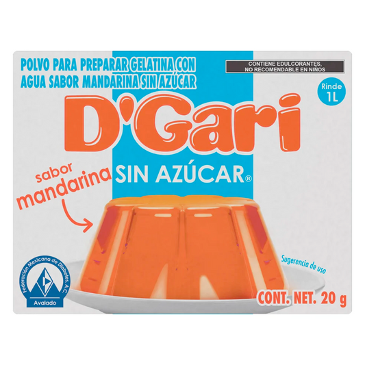 Gelatina Gel DGari Agua Light Mandarina DGari Mandarina 20 GRS