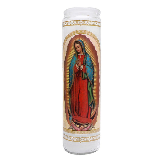 Veladora Luz Eterna Imagen Virgen De Guadalupe Sin Envoltura 1 PZS