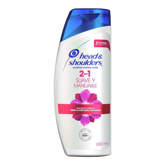 Shampoo Head&Shoulders 2En1 Suave Manejo 650 MLL