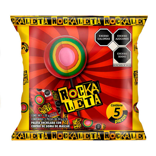 Paleta Sonrics Rockaleta Bls 24 GRS