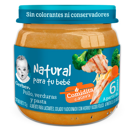 Papilla Gerber Comidita Casera Pollo Etapa 113 GRS